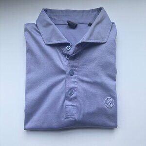 G/Fore Men's Circle G's Embossed 100% Cotton Short Sleeve Purple Golf Polo Large